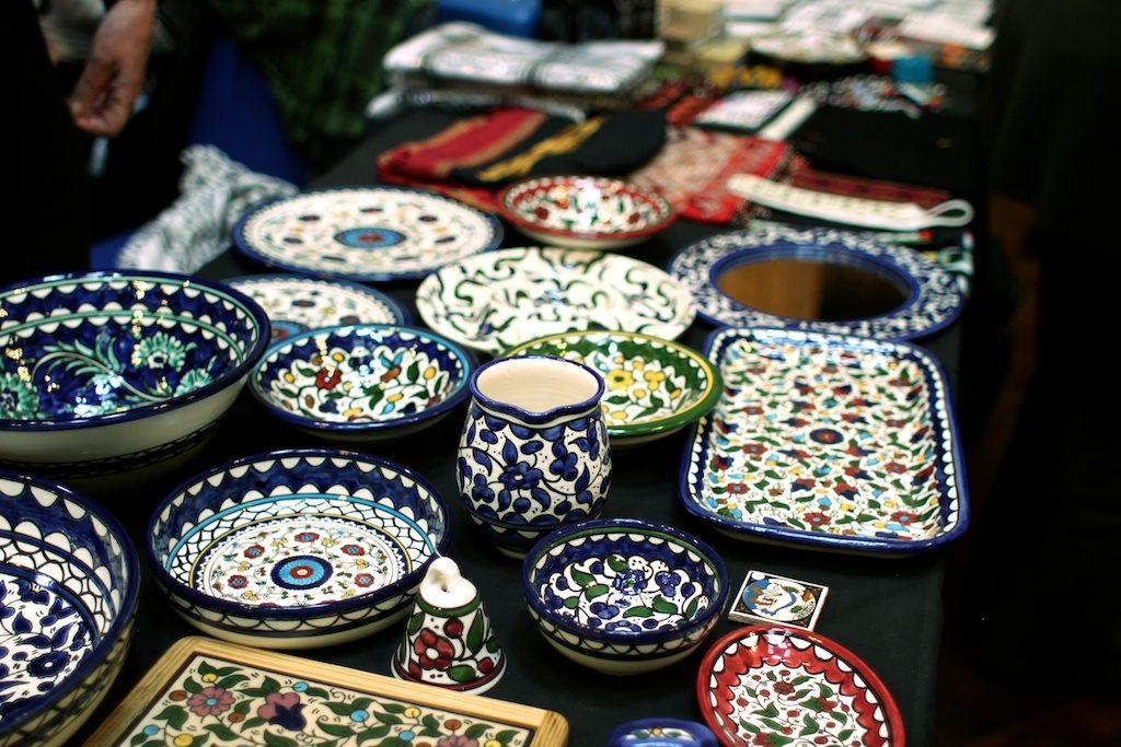 Palestinian Ceramics on Manchester PSC Stall
