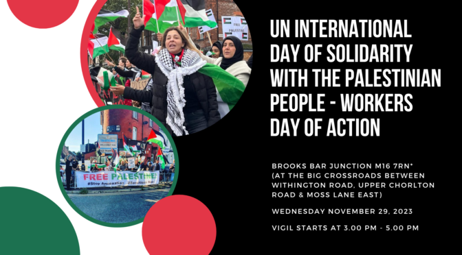 UN International Day of Solidarity with the Palestinian People – Workers Day of Action