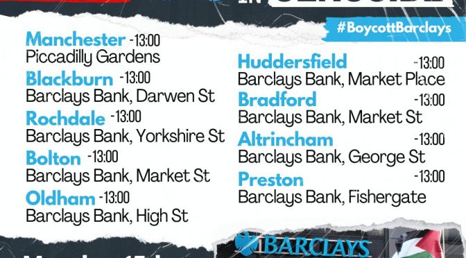 Day of Action – Barclays Stop Investing In Genocide 