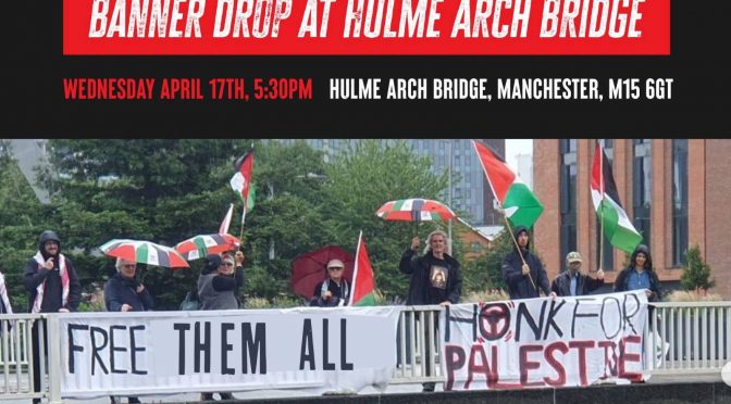 Banner Drop on Palestinian Prisoners’ Day