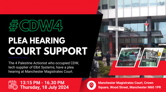 #CDW4 Plea Hearing – Court Support