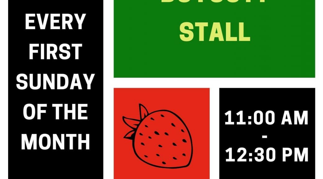 Levenshulme Consumer Boycott Stall GM Friends of Palestine