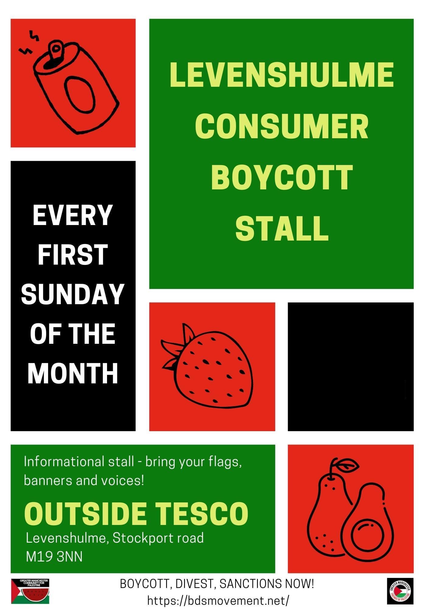 Levenshulme Consumer Boycott Stall
