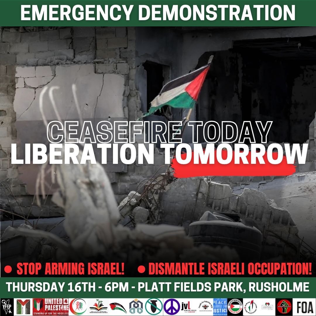 Emergency Demonstration : Ceasefire Today, Liberation Tomorrow.