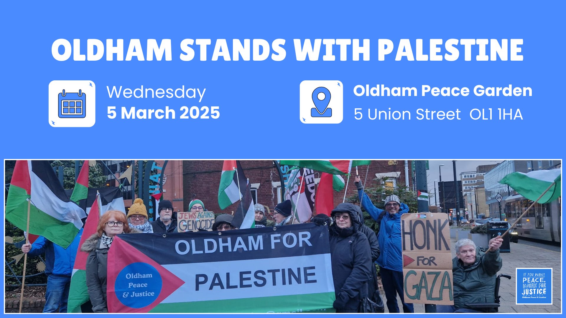 Join Us! Oldham Stands with Palestine