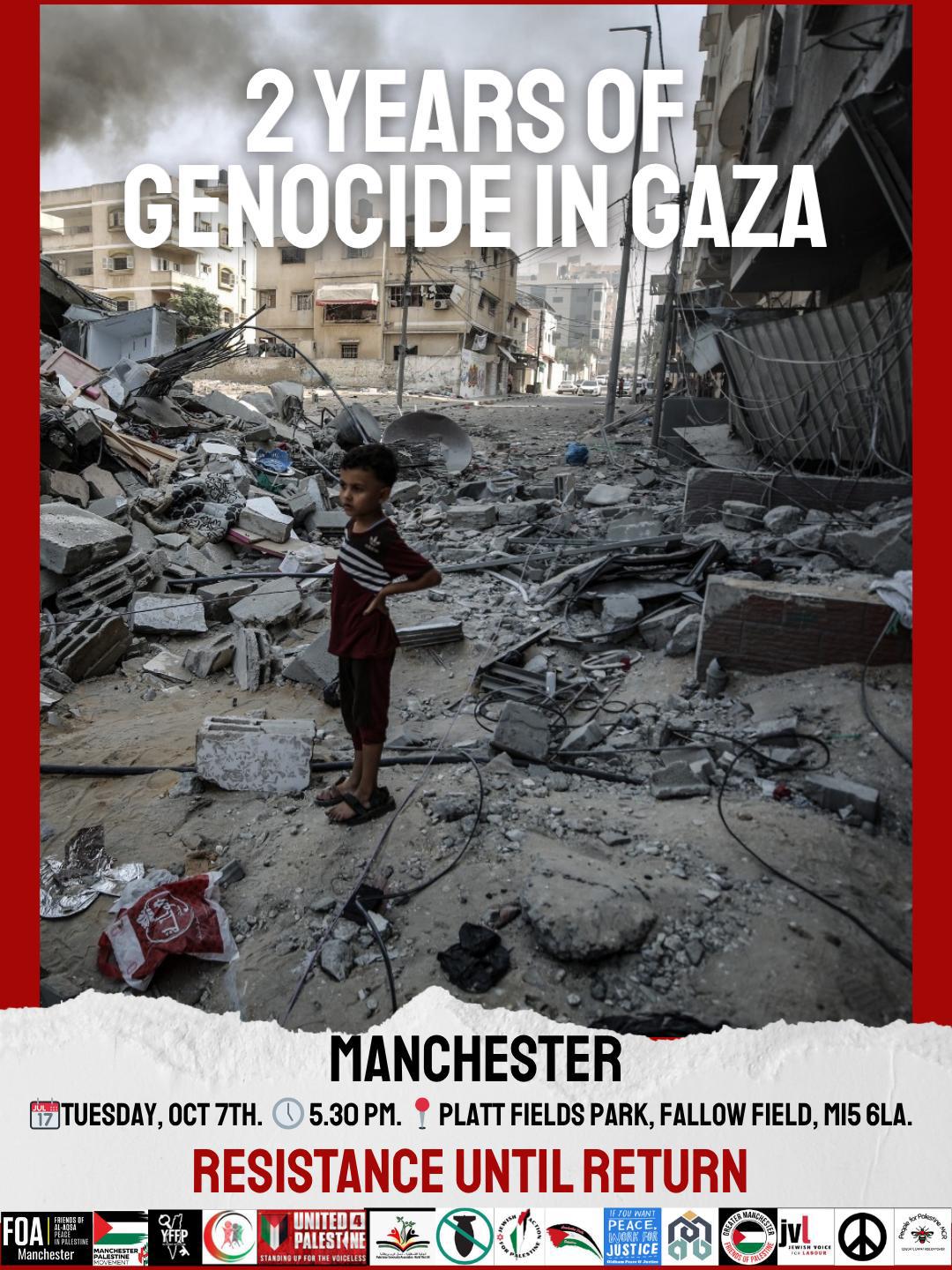 2 years of genocide in Gaza. Resistance until return!