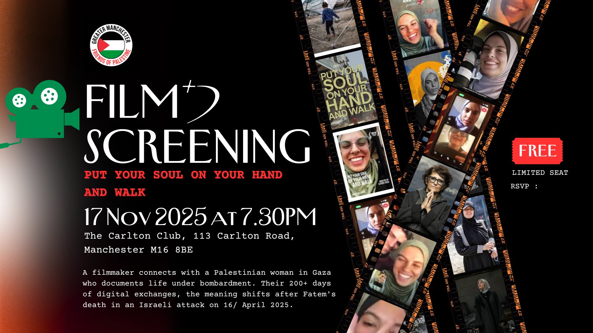 Film Screening: 'Put Your Soul on Your Hand and Walk'