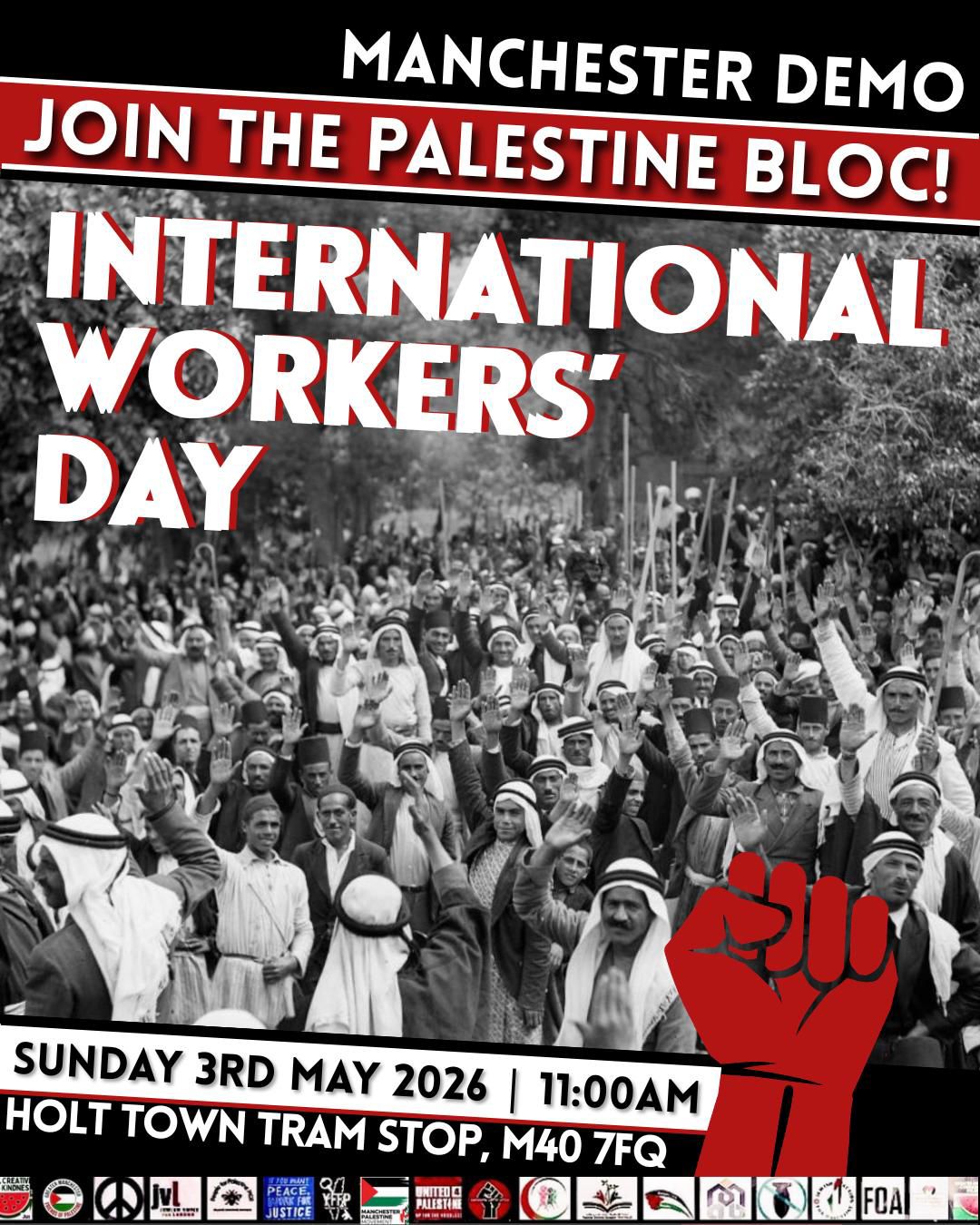 Join the Palestine Bloc in Manchester International Workers’ Day March