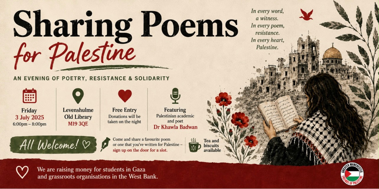 Sharing Poems for Palestine: An Evening of Resistance & Solidarity