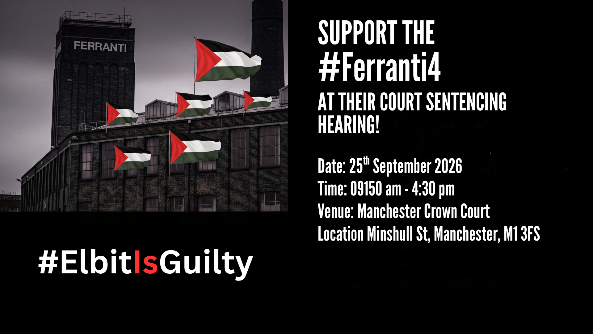 COURT SUPPORT NEEDED: STAND WITH THE #Ferranti4