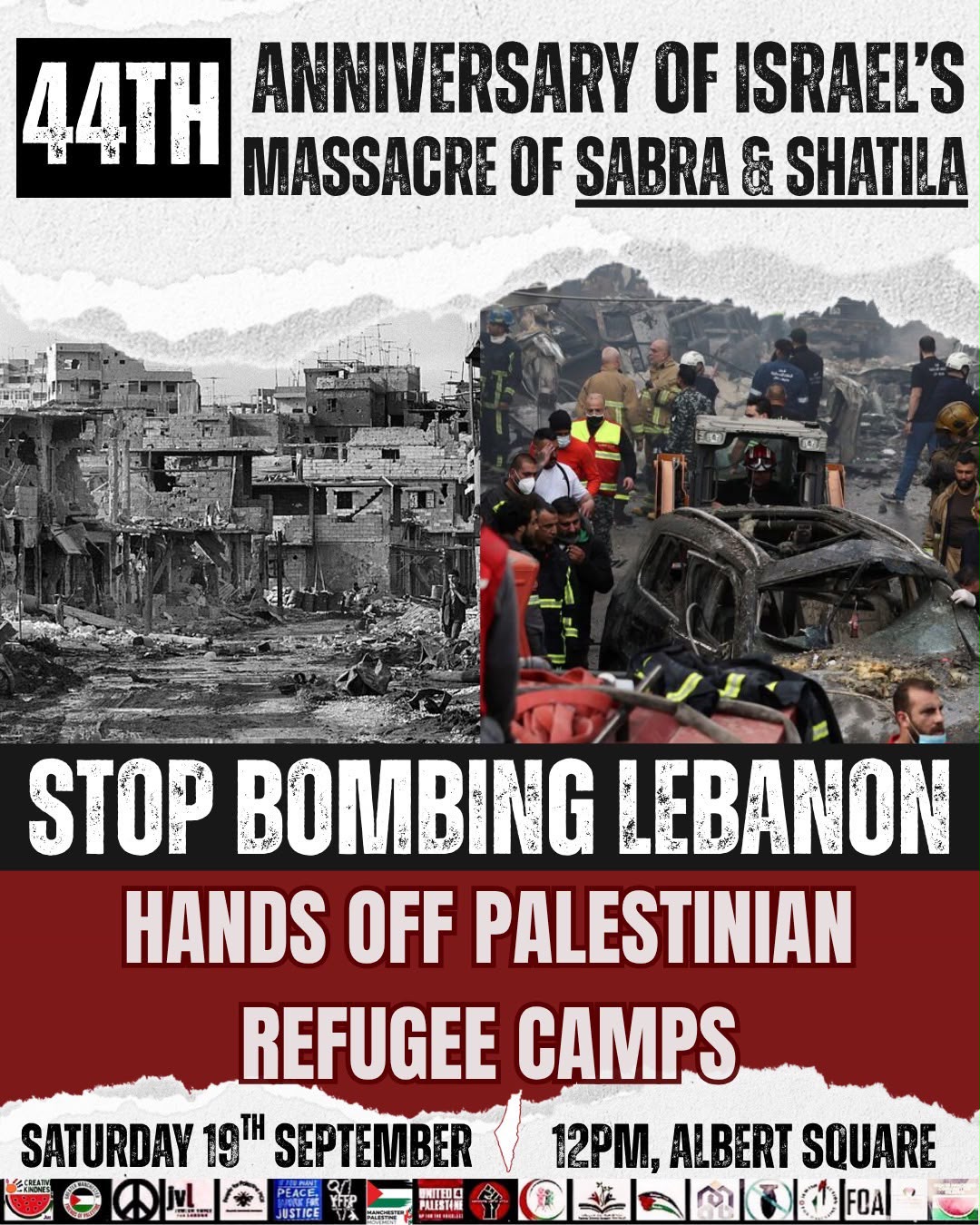 44TH ANNIVERSARY OF ISRAEL’S MASSACRE OF SABRA & SHATILA