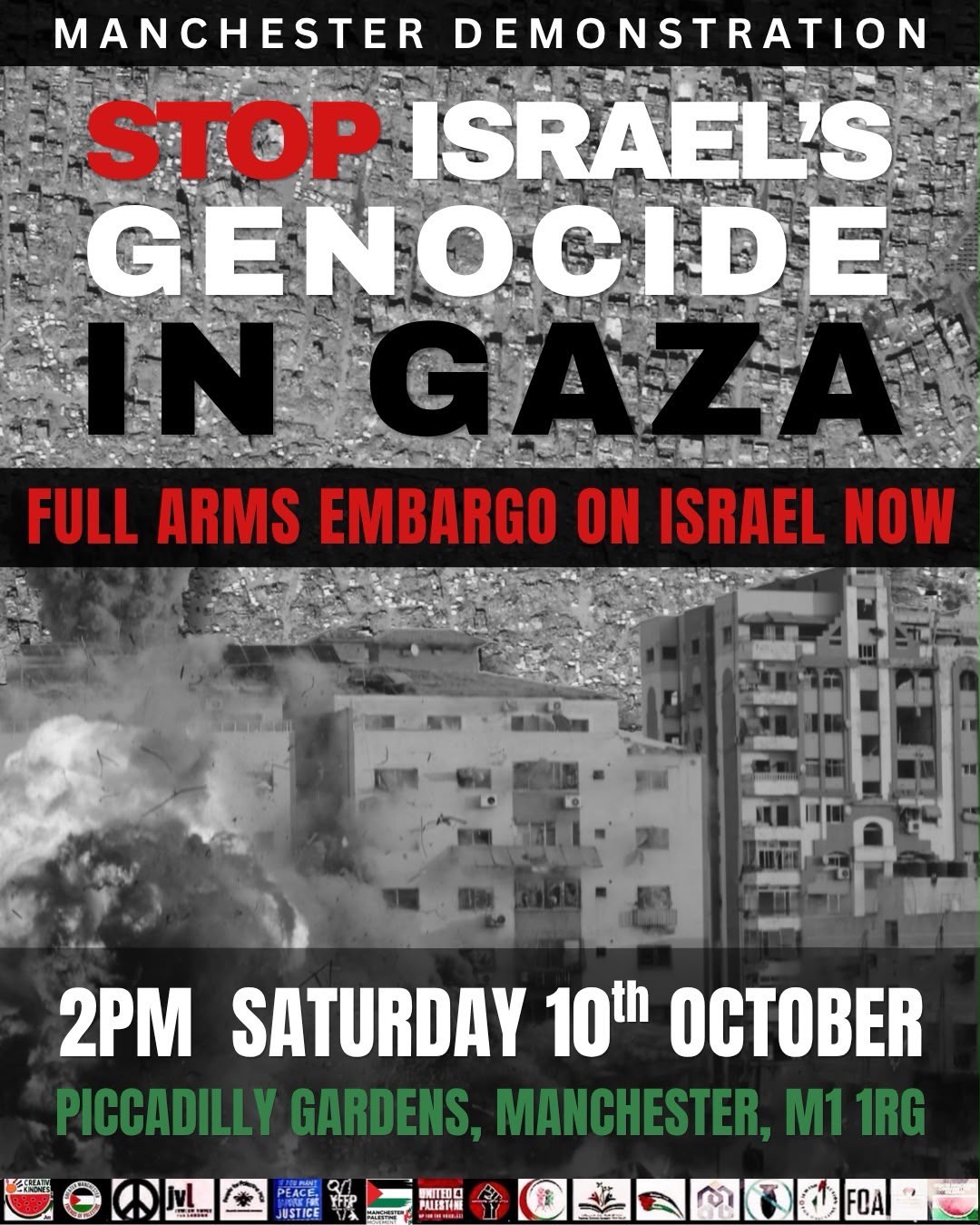 Stop Israel’s genocide in Gaza! Full arms embargo on Israel now!